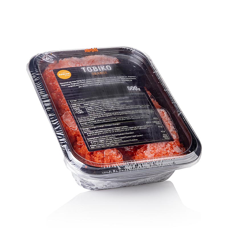 Garniture de sushi oeufs de poisson Masago orange (Capelan), Meranus - 500g - coque en PE
