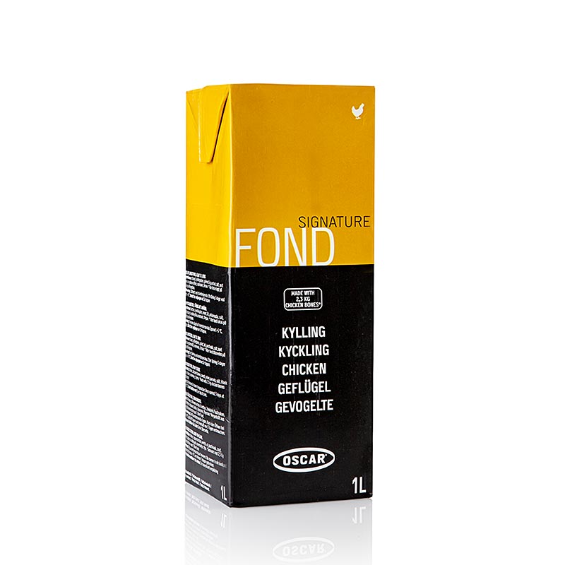 Oscar Signature kyllingebouillon, flydende, klar til tilberedning - 1 liter - Tetra Pak