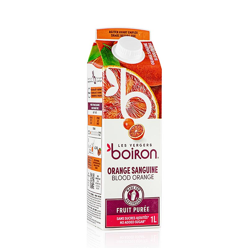 Pure de taronja sanguina Boiron, pasteuritzat - 1 litre - Tetra Pak