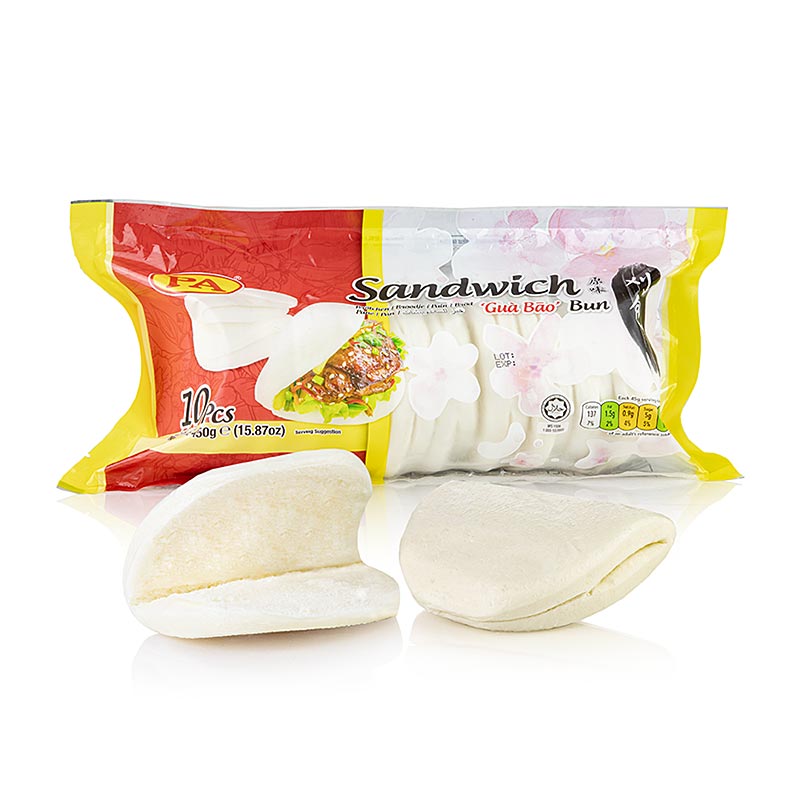 Voileipapulla (Bao) - 450g, 10 kpl - Pahvi