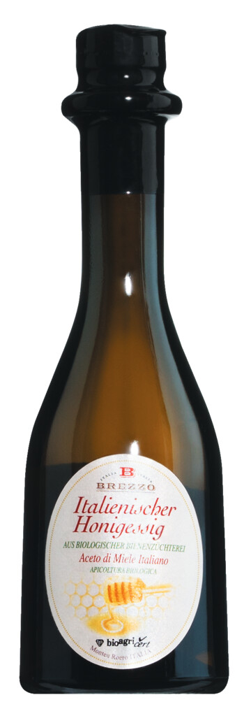 Aceto di Miele Italiano Biologico, vinaigre de miel biologique a 5% d`acide, Apicoltura Brezzo - 250 ml - bouteille