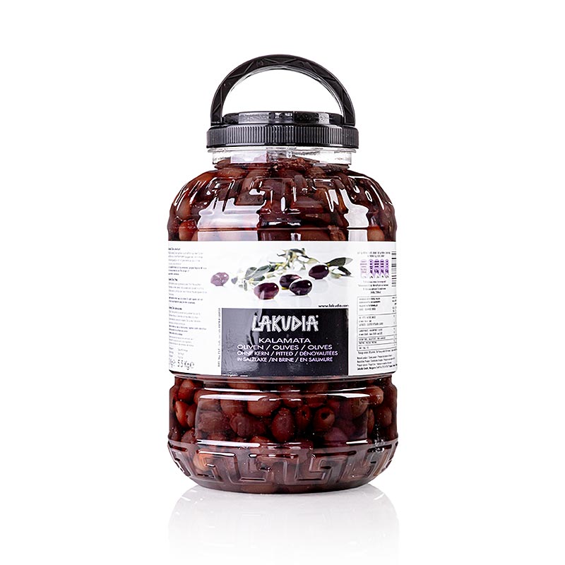 Kalamata Oliven Extra Groß, ohne Kern, Lakudia - 5,5 kg - Pe-dose