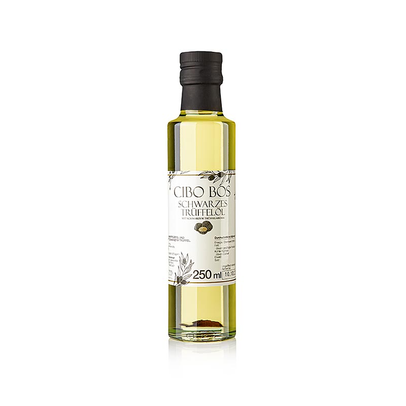 CIBO BOS Olivenöl mit schwarzem Trüffelgeschmack (Trüffelöl) - 250 ml - Flasche CIBO BOS Olivenöl mit schwarzem Trüffelgeschmack (Trüffelöl) - 250 ml - Flasche