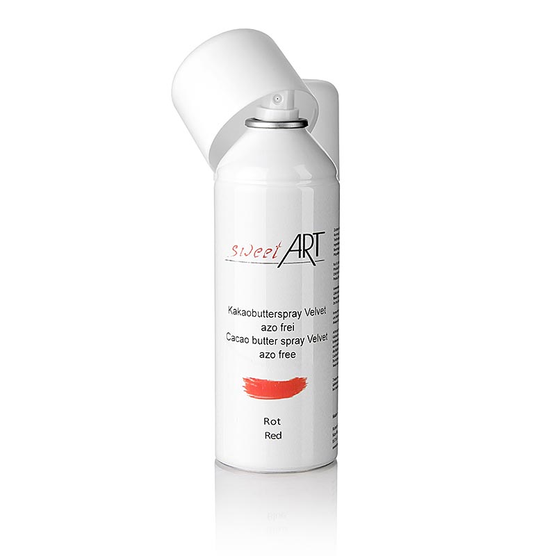 Le beurre de cacao Spray effet velours / velours, rouge, Sweet Art - 400 ml - aérosol