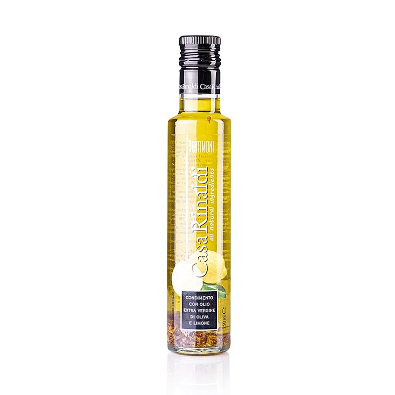 Natives Olivenöl Extra mit Zitronenextrakt, Casa Rinaldi - 250 ml - Flasche