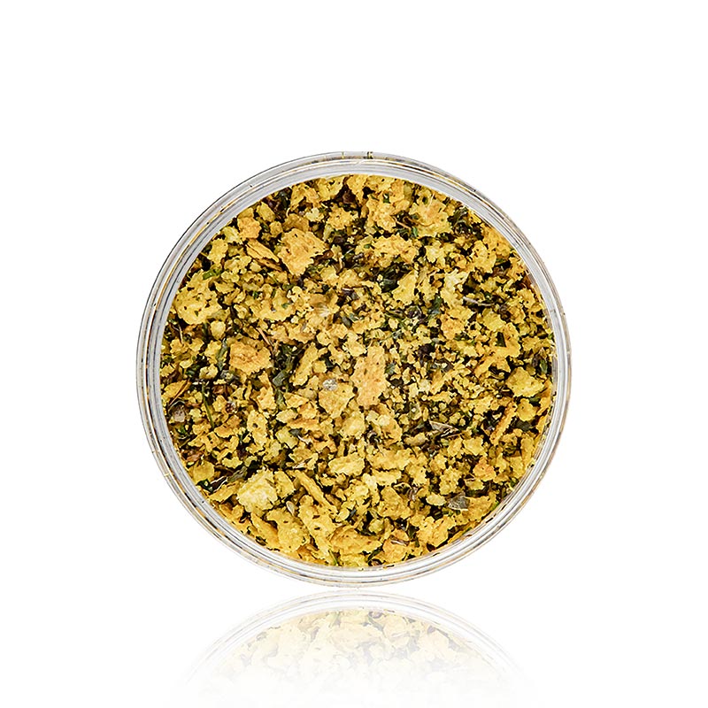 Crumble de hierbas verdes de Jorda, hierbas verdes y pan crujiente - 175 gramos - Lata de educacion fisica