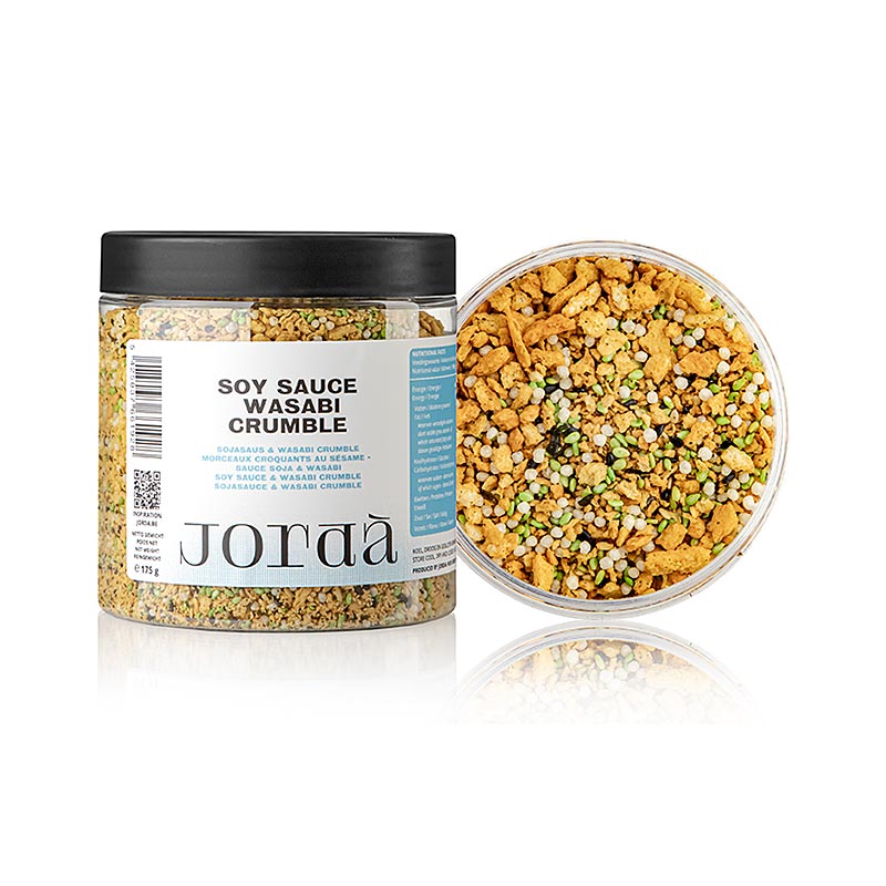 Jorda Crumble Soy Sauce & Wasabi, Sojasauce, Wasabi & Brot Knusper - 175 g - Pe-dose Jorda Crumble Soy Sauce & Wasabi, Sojasauce, Wasabi & Brot Knusper - 175 g - Pe-dose