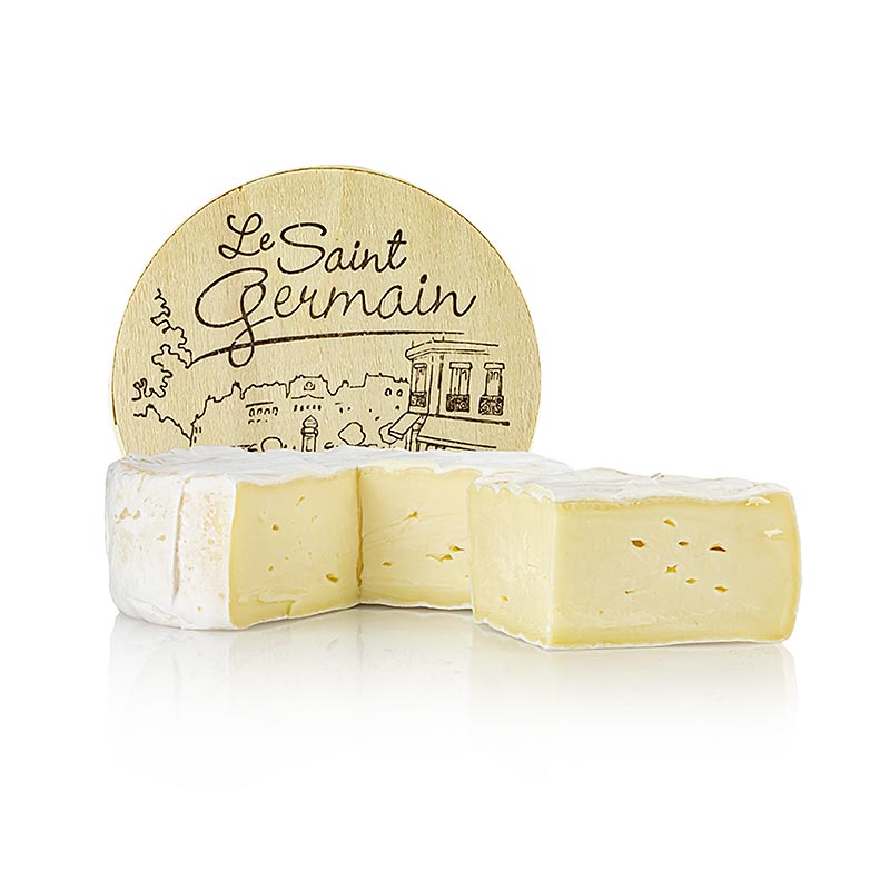Le Saint Germain, französischer Weichkäse - 200 g - Holzkiste Le Saint Germain, französischer Weichkäse - 200 g - Holzkiste