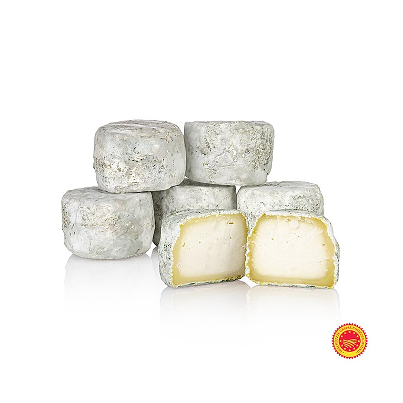Crottin de Chavignol AOP (Ziegenkäse) - ca.360 g, 6 x 60g - Schale Crottin de Chavignol AOP (Ziegenkäse) - ca.360 g, 6 x 60g - Schale