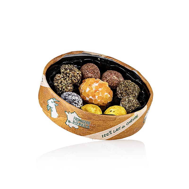 Micro-Pics Chevre, Ziegenfrischkäsepralinen mit Papaya, Kräutern, Gewürzen - 115 g - Pe-dose Micro-Pics Chevre, Ziegenfrischkäsepralinen mit Papaya, Kräutern, Gewürzen - 115 g - Pe-dose