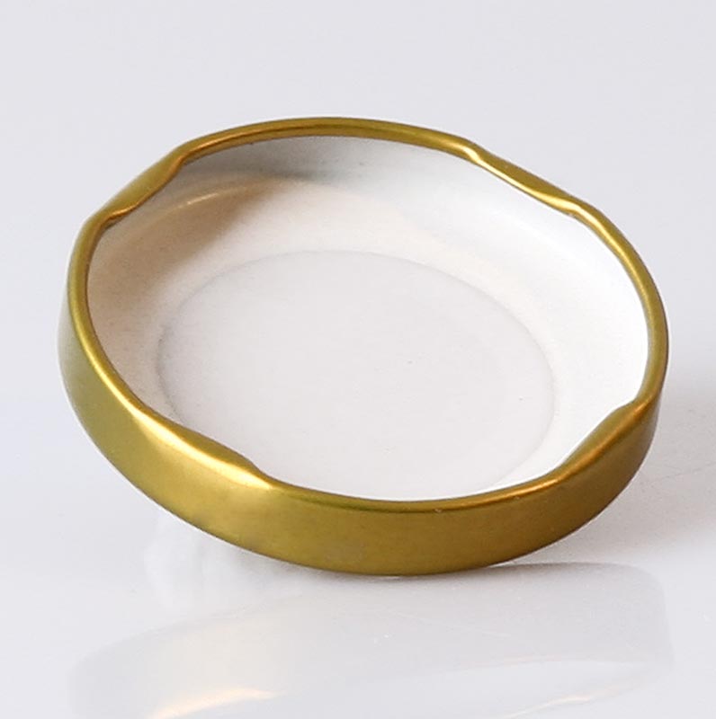 Låg, guld, til sekskantet krukke, 58 mm, 191 ml - 1 stk - løs