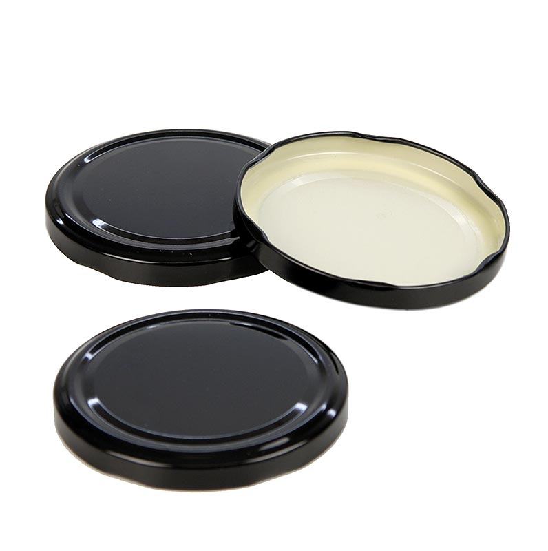 Black lid for round glass, 82mm, 1062 ml - 1 St - Loosely