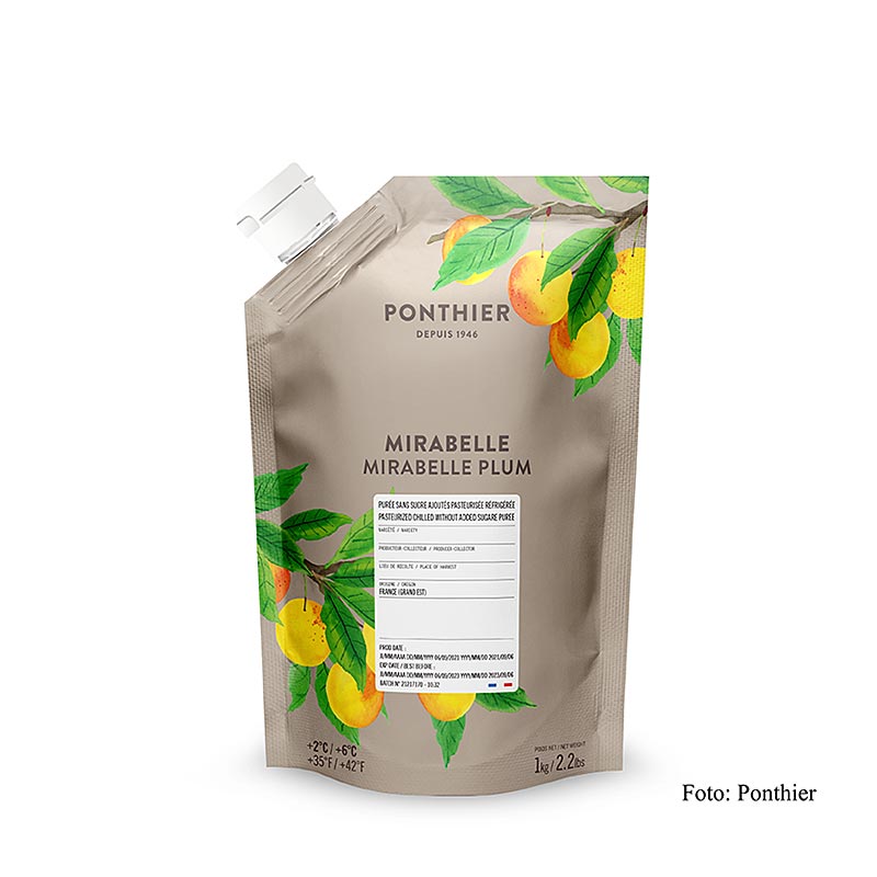Ponthier Mirabelle aus Lothringen Püree, ohne Zucker - 1 kg - Beutel