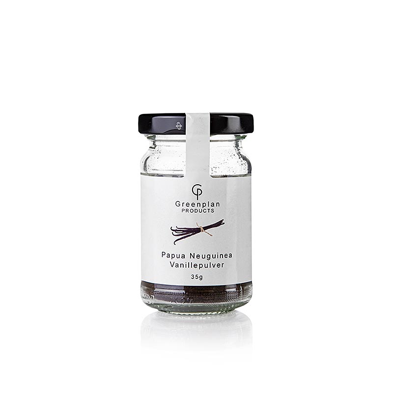 Vanillepoeder (gemalen vanille) Papoea-Nieuw-Guinea, Greenplan - 35 gram - Glas