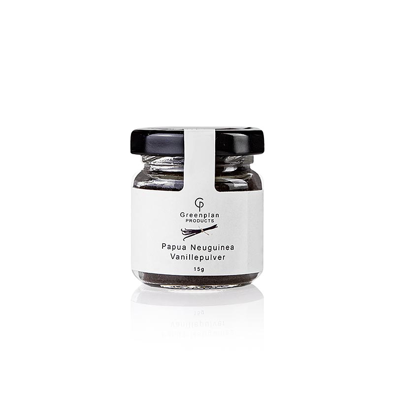 Vanillepulver (gemahlene Vanille) Papua Neuginea, Greenplan - 15 g - Glas