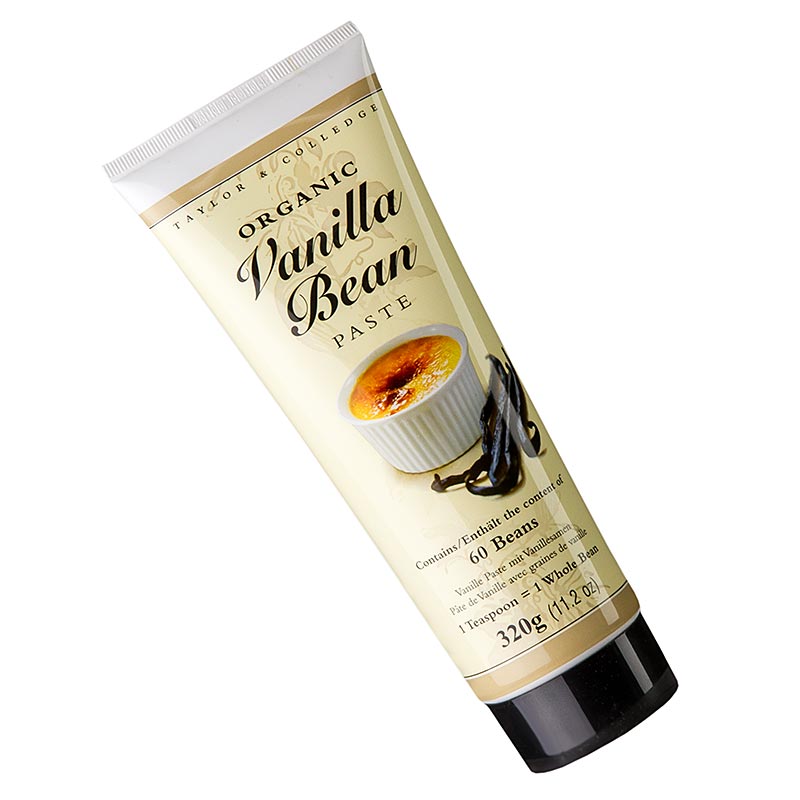 Pasta d`extracte de vainilla Bourbon amb taques, Taylor and Colledge, organica - 320 g - tub