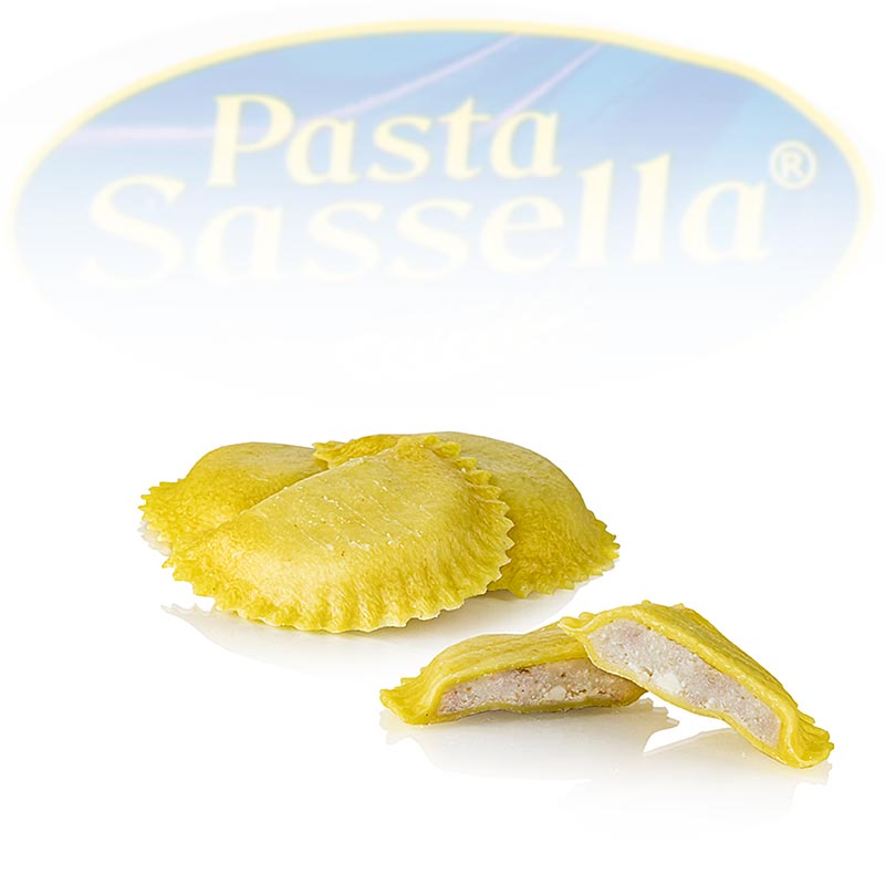 Frische Ravioli / Panzerotti mit Gorgonzola-Walnuss-Füllung, Pasta Sassella - 500 g - Beutel