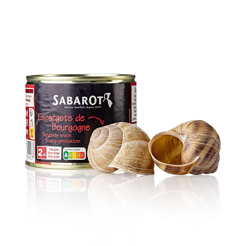 Schnecken Set - Helix Pomatia, 24 Stück + 24 Schneckenhäuser - 200 g, 24 Stück - Dose Schnecken Set - Helix Pomatia, 24 Stück + 24 Schneckenhäuser - 200 g, 24 Stück - Dose