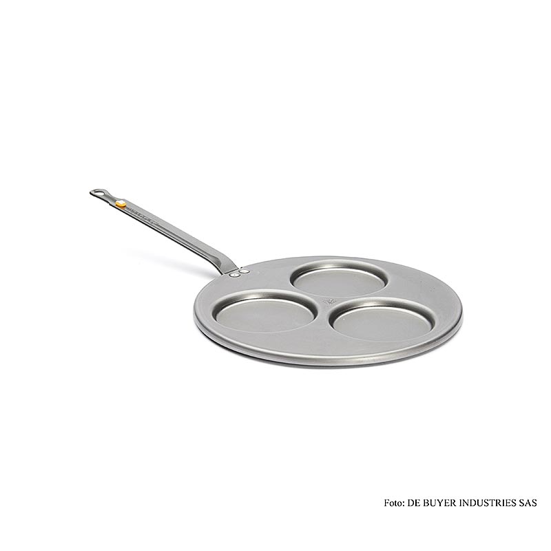 deBUYER zelezna panvica Mineral B Element na 3 bliny Ø 10 cm, Ø 27 cm celkom - 1 kus - Karton deBUYER zelezna panvica Mineral B Element na 3 bliny Ø 10 cm, Ø 27 cm celkom - 1 kus - Karton