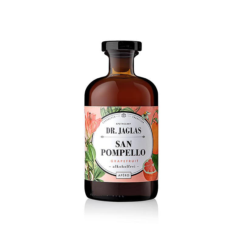 Dr. Jaglas San Pompello, pembe greyfurt aperitifi, alkolsuz - 500 ml - Sise Dr. Jaglas San Pompello, pembe greyfurt aperitifi, alkolsuz - 500 ml - Sise