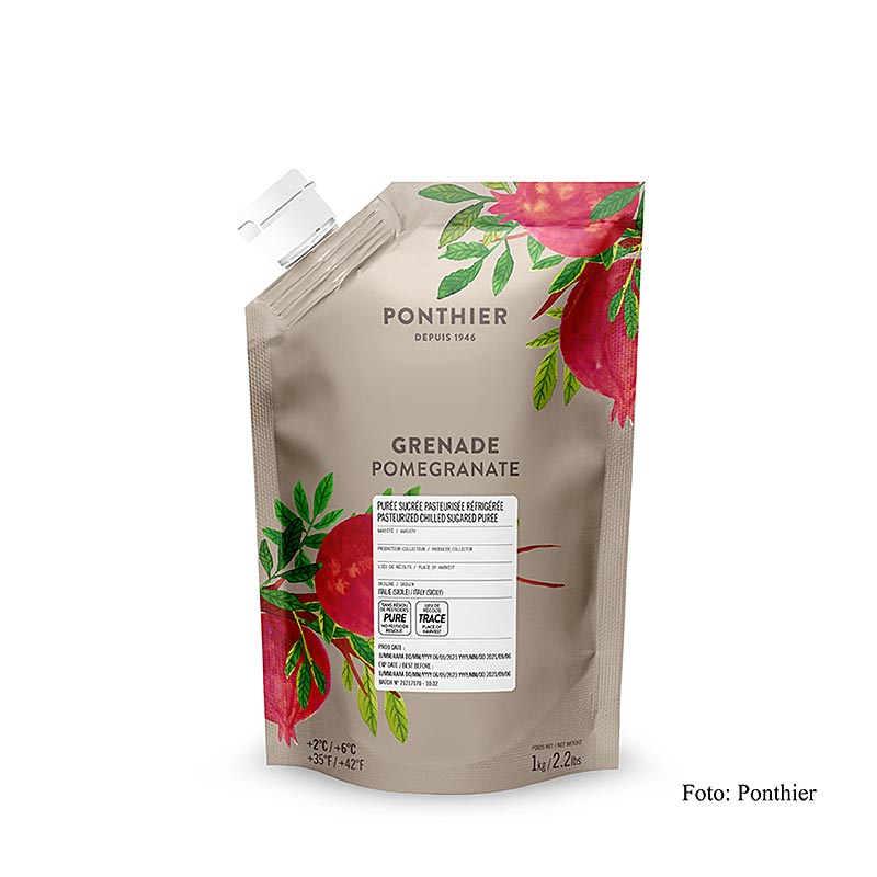 Pure - Granatapple, 10 % socker, Ponthier - 1 kg - vaska Pure - Granatapple, 10 % socker, Ponthier - 1 kg - vaska
