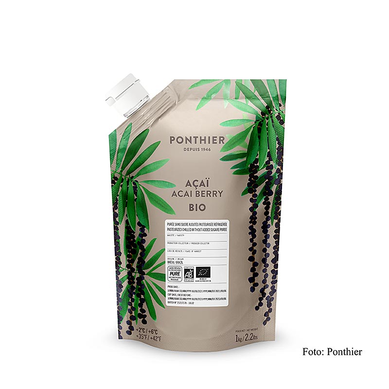 Mauk af acai, 100% avoxtur, osykradh Ponthier, lifraent - 1 kg - taska Mauk af acai, 100% avoxtur, osykradh Ponthier, lifraent - 1 kg - taska