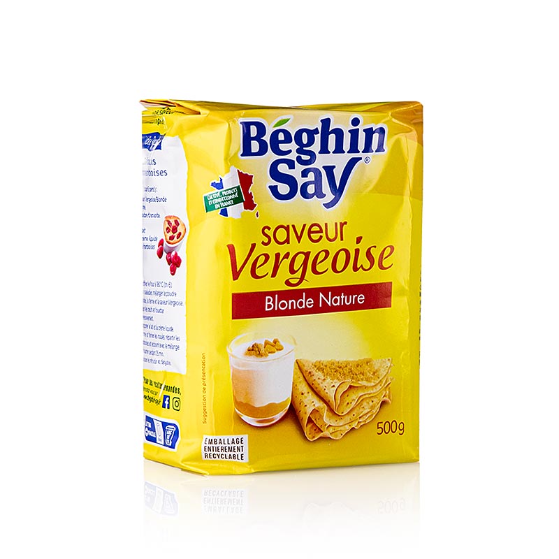 Vergeoise Zucker, hell, mit Karamel aromatisiert - 500 g - Beutel