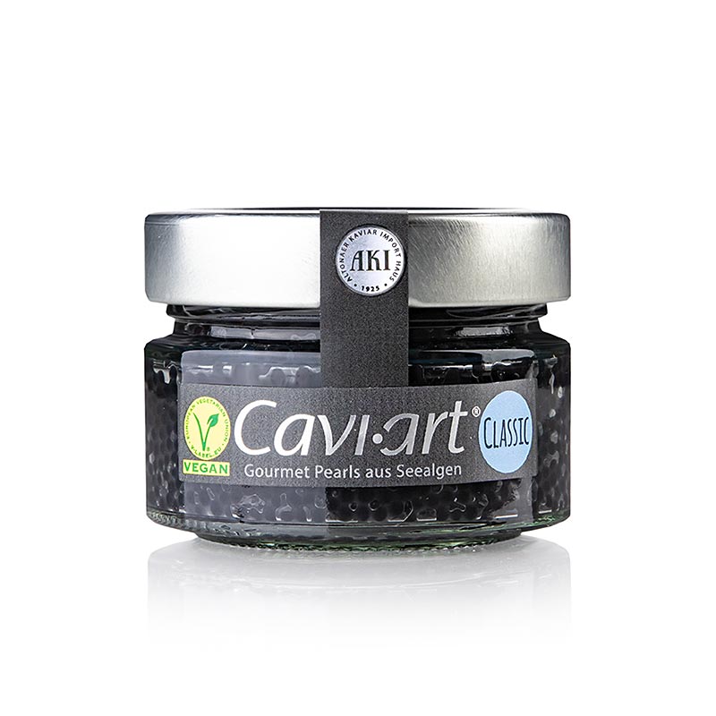 Cavi - art? Belug - umetnost, podoben kaviarju jesetra, kaviar iz morskih alg, veganski - 100 g - Steklo