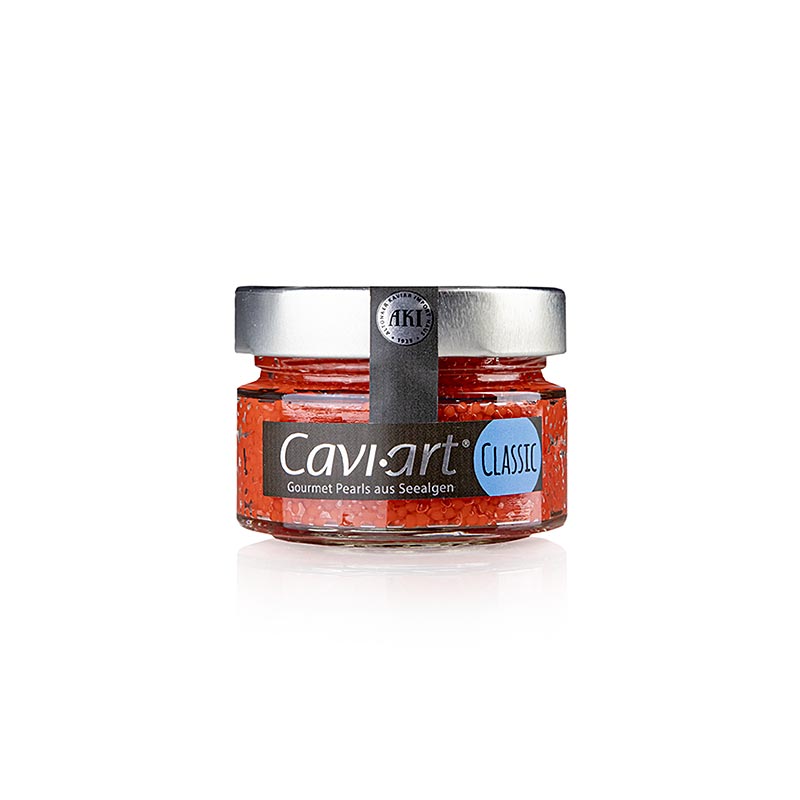 Caviar d`algues Cavi-art®, saveur oeufs de poisson, vegetarien - 100 g - Verre
