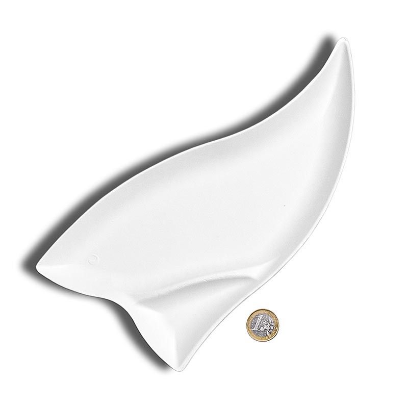 Disposable plate Triangle Surpreme, white, triangular with division, 260 x 125 x 14 mm - 500 h - bag