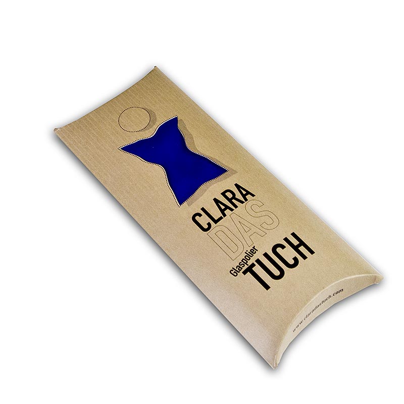 Polijstdoek van glas Clara, gemaakt van microfiber, blauw - 1 st - karton