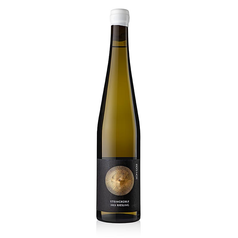 2023er Steingruble Riesling QW, droog, 12% vol., Leon Gold, biologisch - 750 ml - Fles 2023er Steingruble Riesling QW, droog, 12% vol., Leon Gold, biologisch - 750 ml - Fles