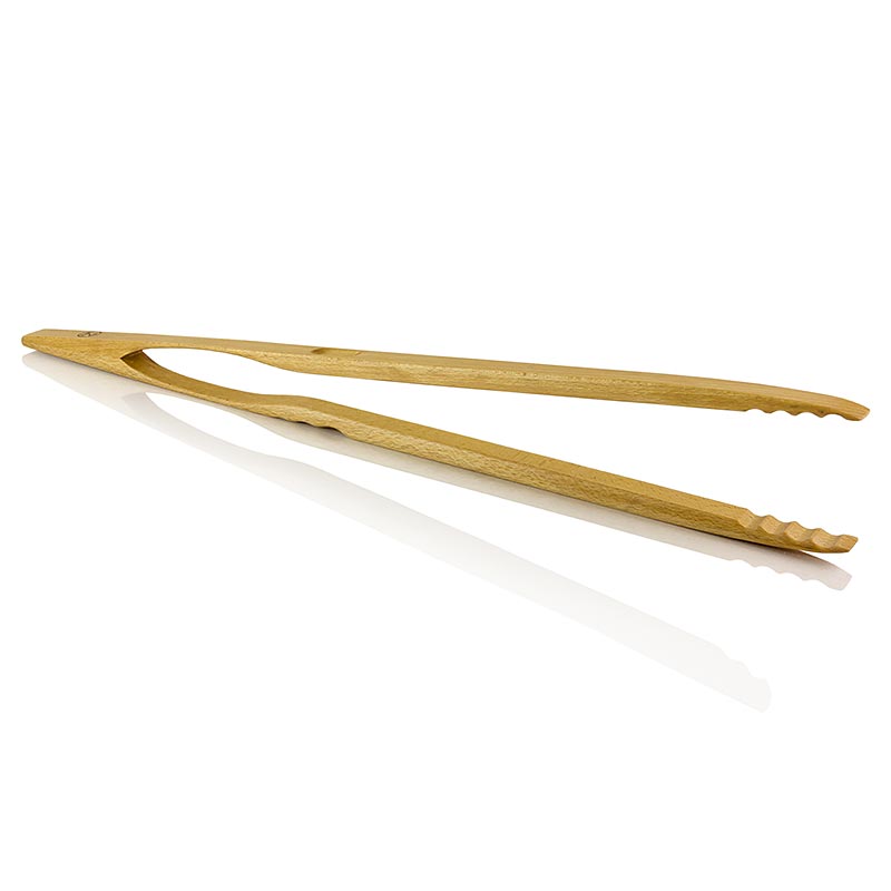 Barbecue tongs, 60cm, made of beech wood - 1 pc - Blister