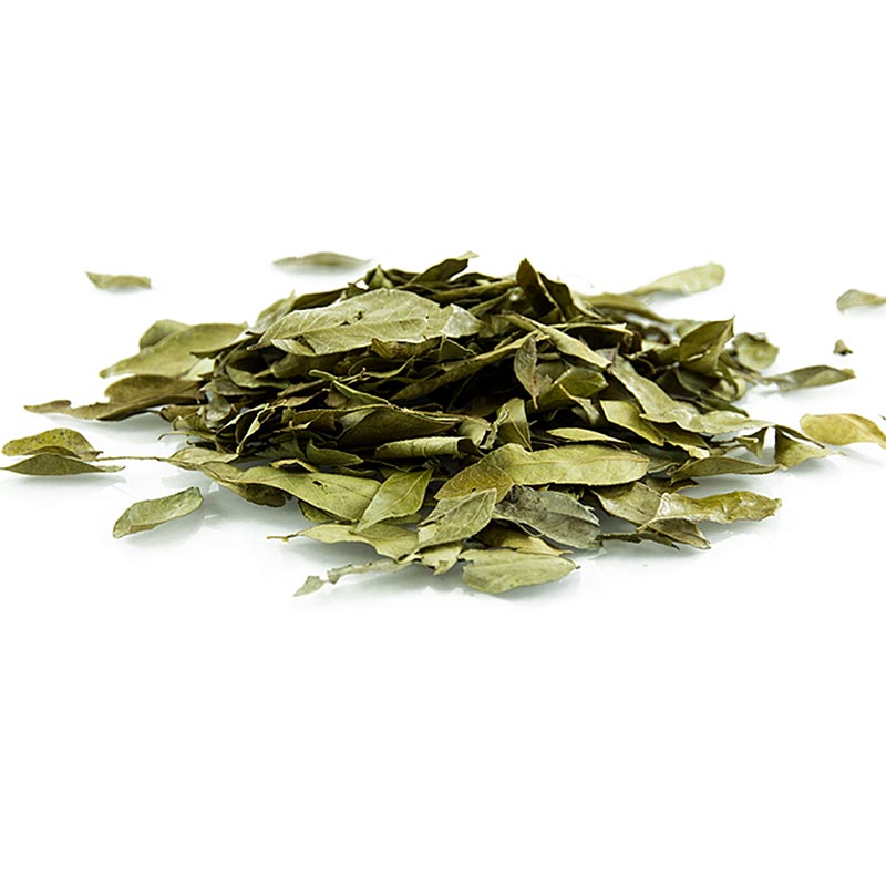 Currybladeren, gedroogd, biologisch - 100 gram - tas Currybladeren, gedroogd, biologisch - 100 gram - tas