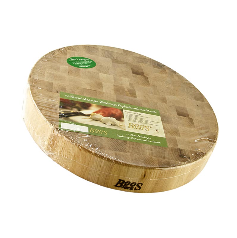Boos block chopping board CCB, round made of maple, Ø 46 x 7.5 cm - 1 pc - foil Boos block chopping board CCB, round made of maple, Ø 46 x 7.5 cm - 1 pc - foil