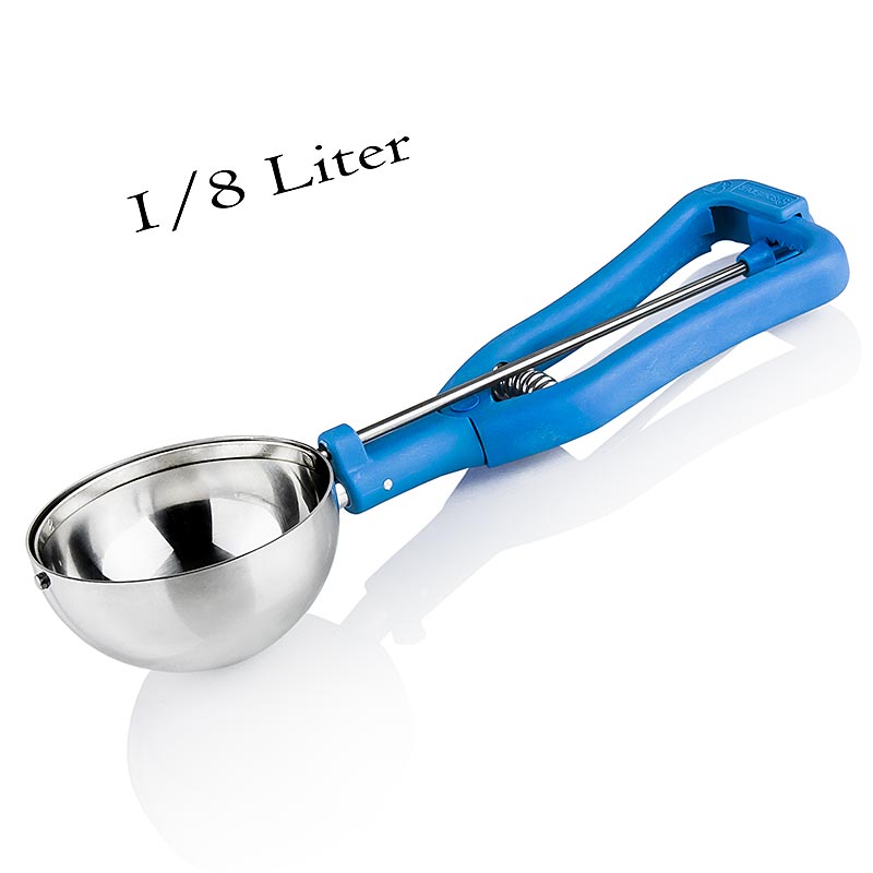 Is scoop 1/8 liter, Ø 8 cm, 20 cm lang, rustfrit stål / plast - 1 stk - løs
