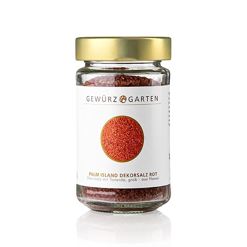 Spice Garden Palm Island Pacific - Salt, decorative salt with red clay, coarse, Hawaii - 220 g - Glass Spice Garden Palm Island Pacific - Salt, decorative salt with red clay, coarse, Hawaii - 220 g - Glass