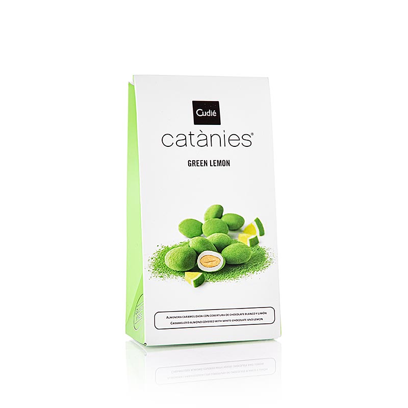 Catanies - lamaie verde, migdale spaniole in ciocolata cu lamaie, cudies - 80 g - ambalaj Catanies - lamaie verde, migdale spaniole in ciocolata cu lamaie, cudies - 80 g - ambalaj