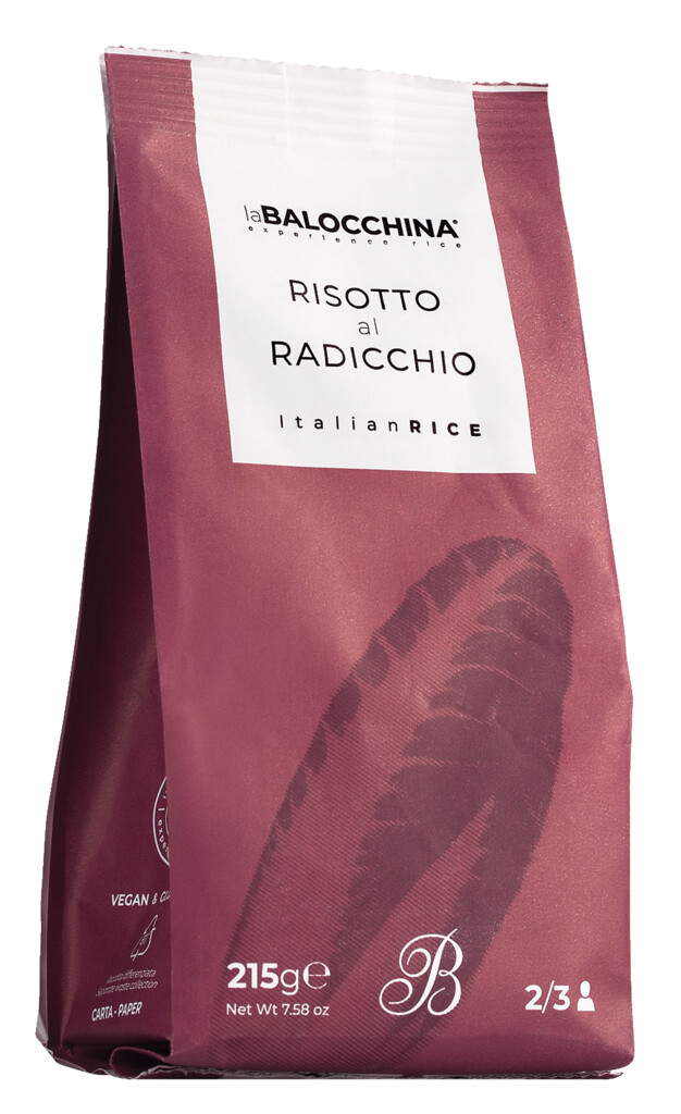 Risotto al radicchio, Rizoto s radicchio, La Balocchio - 215 g - balenie Risotto al radicchio, Rizoto s radicchio, La Balocchio - 215 g - balenie