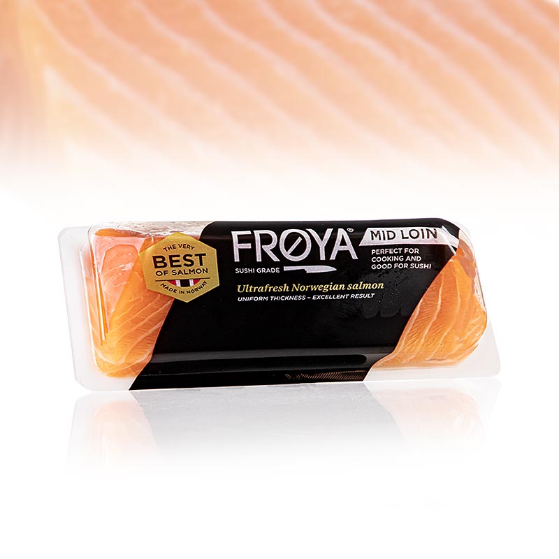 Lososova stredna cast chrbta 1/2, predstuhnuta, trieda Sashimi, FROYA, Norsko - 300 g - vakuum Lososova stredna cast chrbta 1/2, predstuhnuta, trieda Sashimi, FROYA, Norsko - 300 g - vakuum