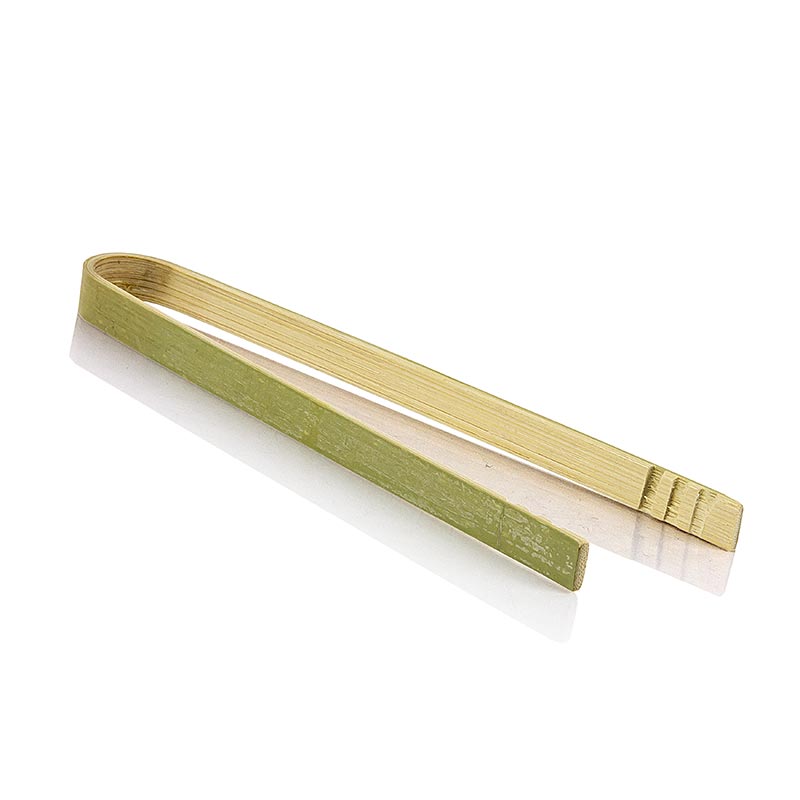 Bamboo finger food tongs, for snacks, natural, 16 cm - 100 hours - bag