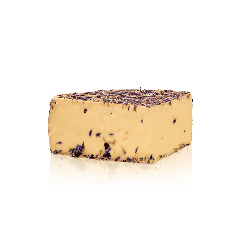 Isnyer Blutenzauber, halfharde kaas met bloemkorst, kwart brood, biologisch - ca. 1,5 kg - film