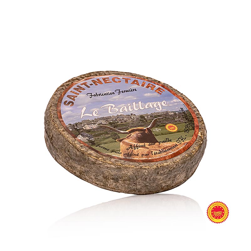 Saint Nectaire Fermier AOP, queijo semiduro feito com leite cru - aproximadamente 1,7 kg - caixa de madeira