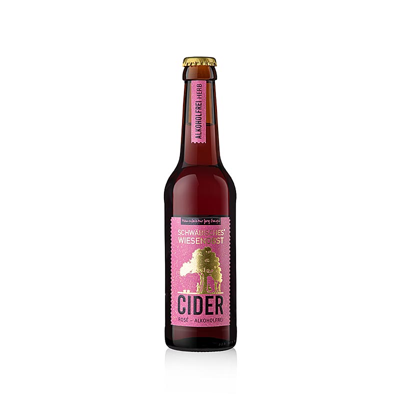 Jorg Geiger Swabian Meadow Fruit Cider ROSE bebas alkohol kering 0,33 l ORGANIK - 330 ml - Botol