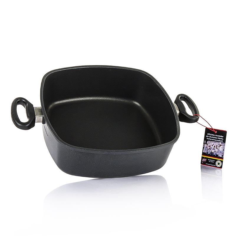 AMT Gastroguss, roasting pan, square, induction, 28x28cm, 9cm high - 1 piece - Loose
