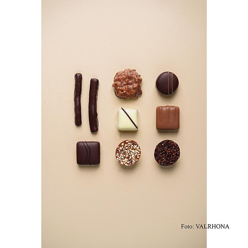 Asortimenti Valrhona Ballotin, miks i imet i pralines, KRISHTLINDJE - 230 g - kuti