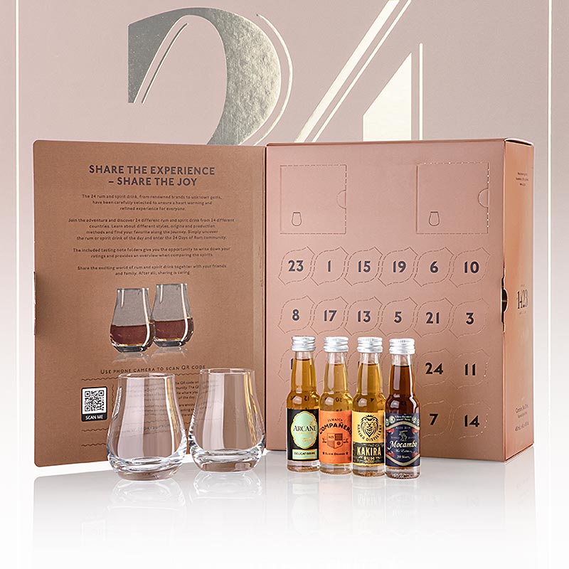 Calendario dell`Avvento 24 giorni di Rum Edition Marrone chiaro (Moka) - 480 ml - Cartone