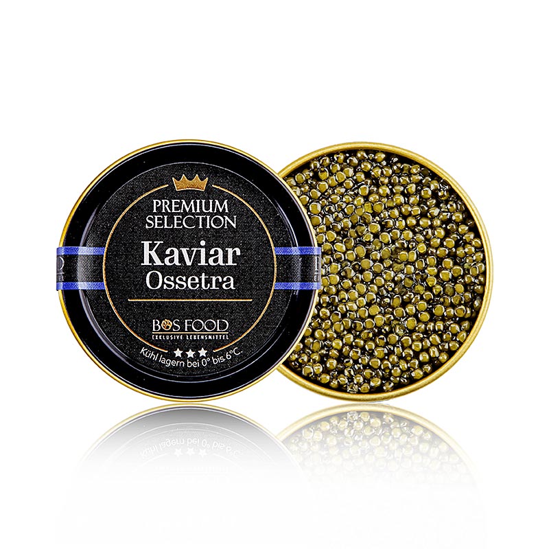 BOS FOOD Premium Selection - Ossetra (gueldenstaedtii), akvakultur, uten konserveringsmidler - 30 g - kan