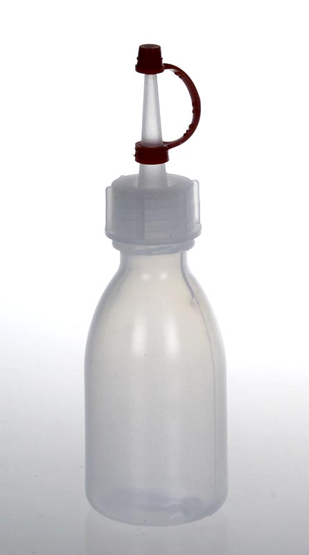 Plastic wash bottle, with dropper bottle / cap, 50 ml - 1 pc - loose