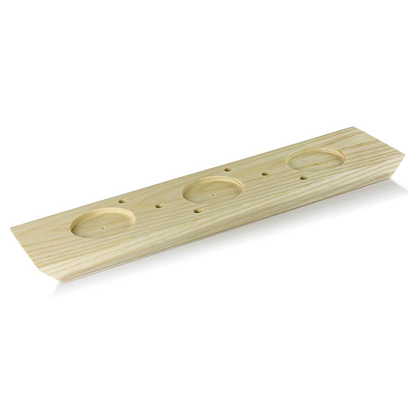 Stick-brødholder, til 6 brød, inkl. 3 dyppede udsparinger Ø 6cm, 40x10cm - 1 stk - løs